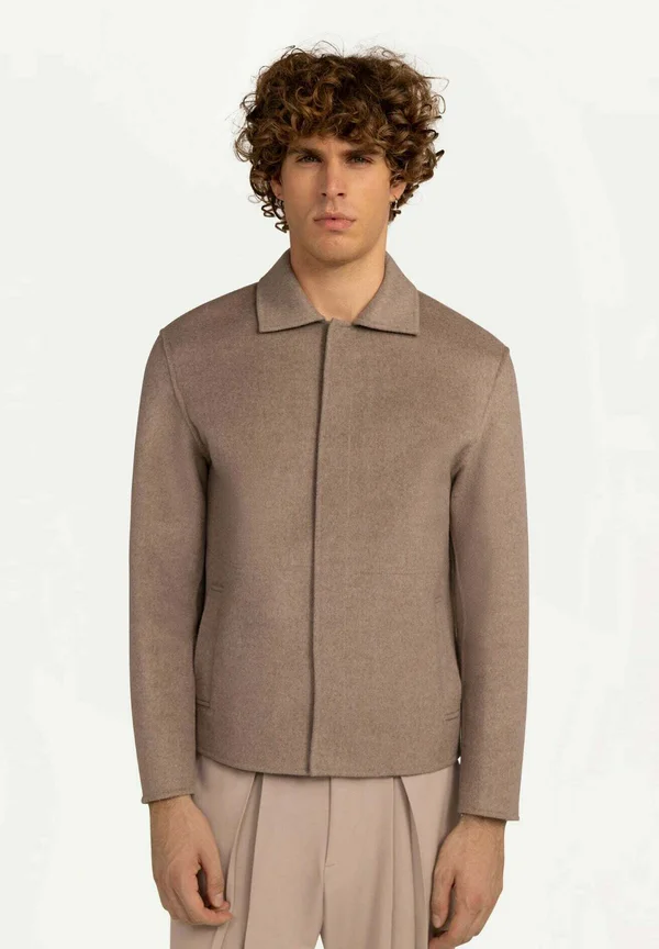 MIT DRUCKKNÖPFEN - Leichte Jacke - m taupe