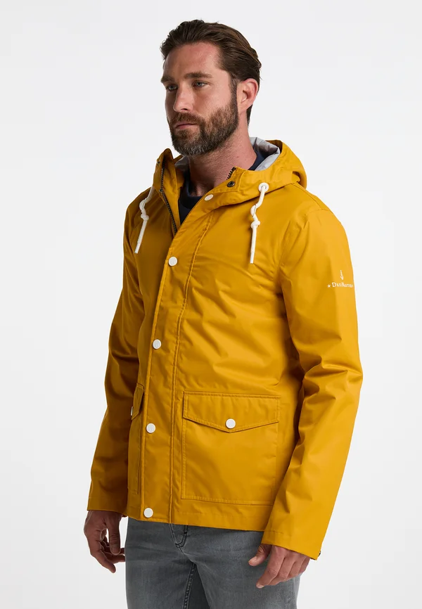 MIT EINEM DEZENTEN   - Regenjacke / wasserabweisende Jacke - senf