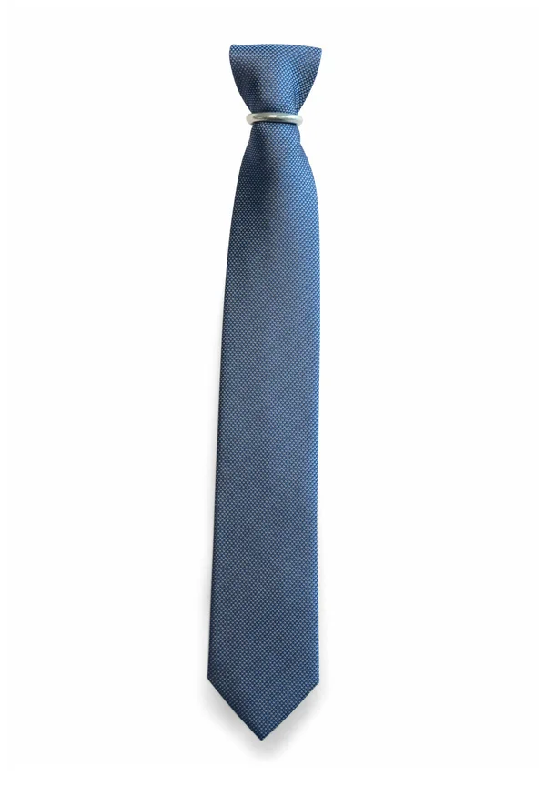 MIT ELEGANTEM PICOTÉ-TUPFEN - Krawatte - blau