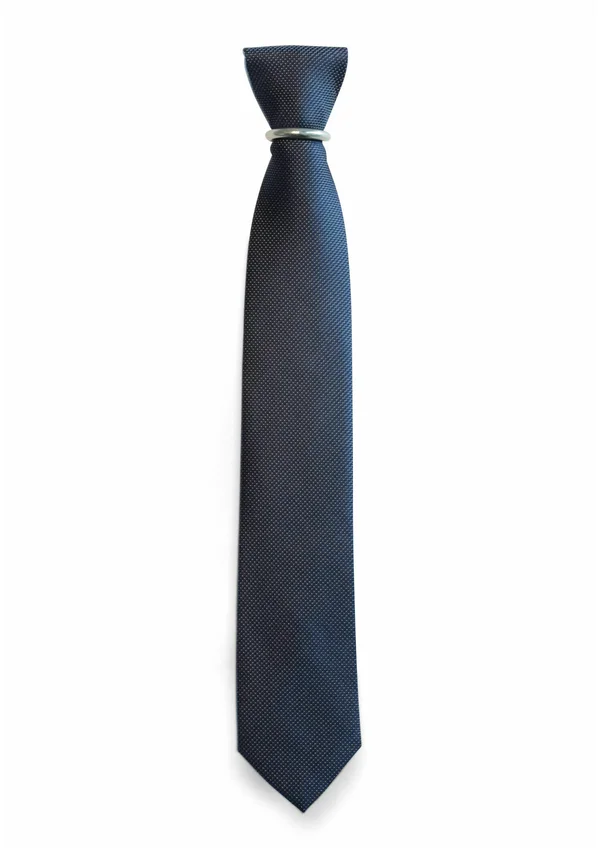 MIT ELEGANTEM PICOTÉ-TUPFEN - Krawatte - dunkelblau
