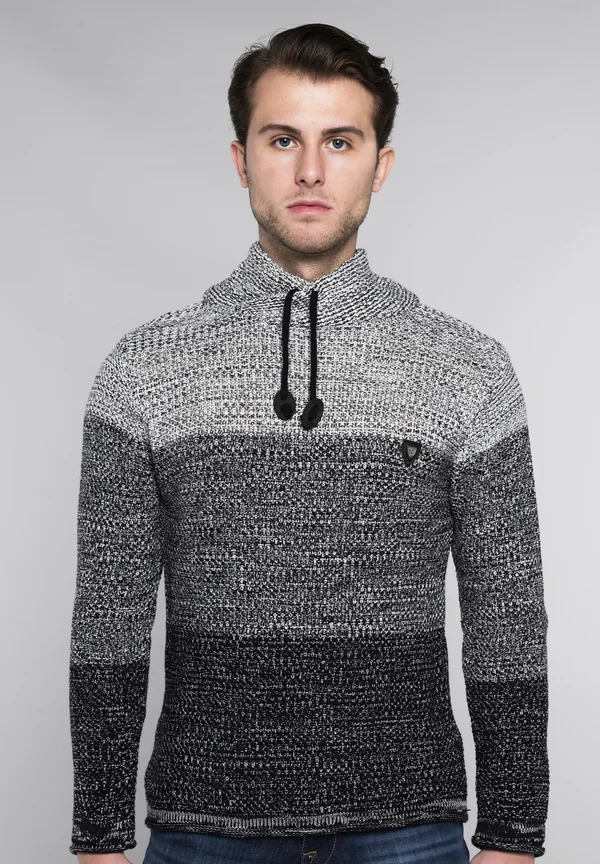 MIT FARBVERLAUF - Strickpullover - schwarz