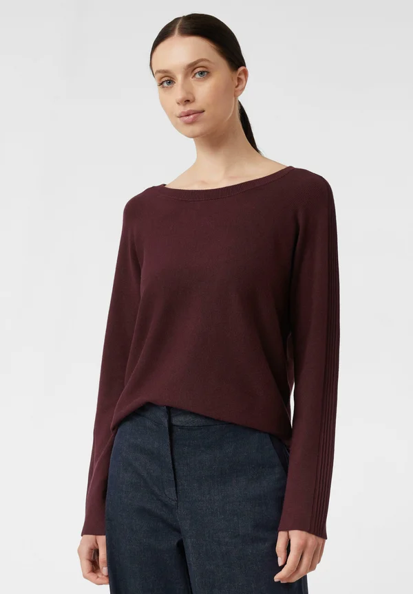 MIT FLEDERMAUSARM - Strickpullover - bordeaux