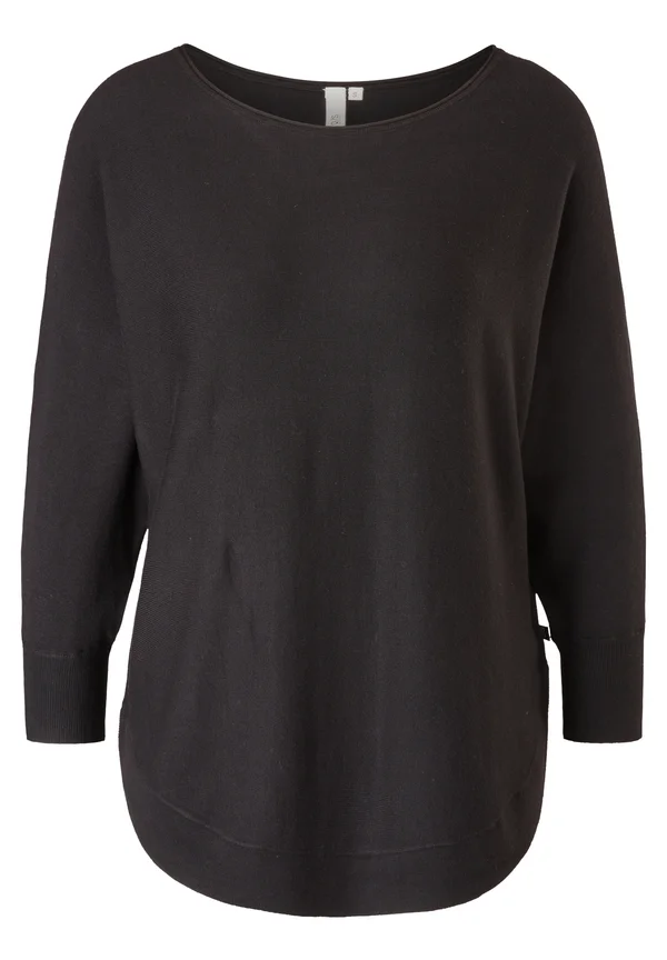 MIT FLEDERMAUSÄRMELN - Strickpullover - black