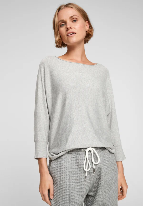 MIT FLEDERMAUSÄRMELN - Strickpullover - grey melange
