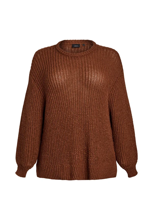 MIT FRANSEN AM RÜCKEN - Strickpullover - tiramisu
