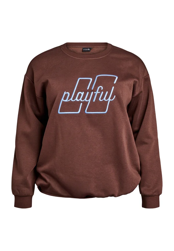 MIT FROTTEE-SCHRIFTZUG - Sweatshirt - chicory c. playful