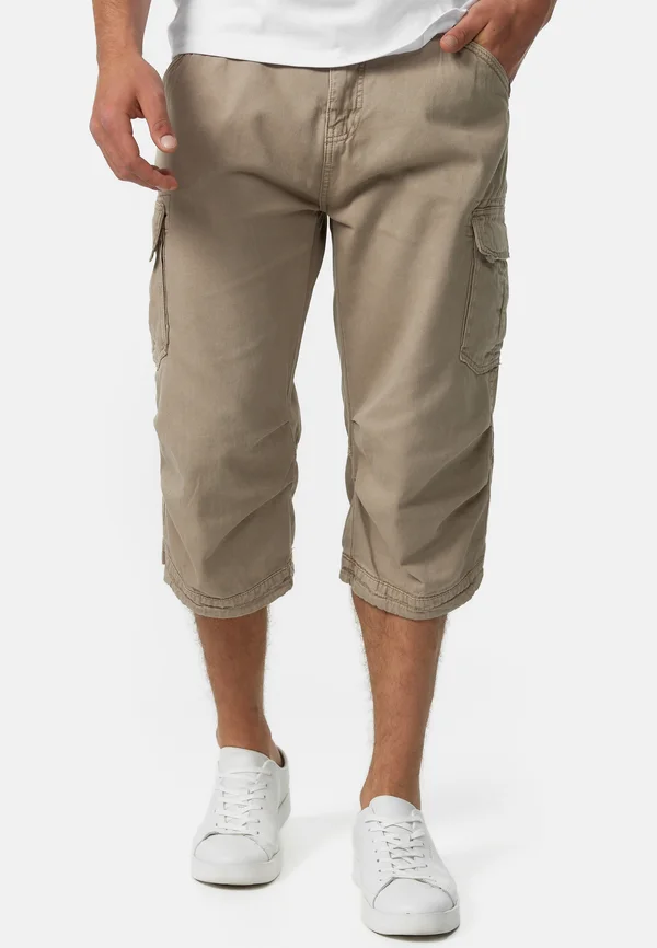 MIT GÜRTEL NICOLAS - Shorts - greige