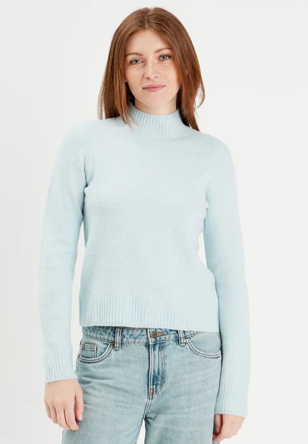 MIT HALTERUNG - Strickpullover - bleu pastel