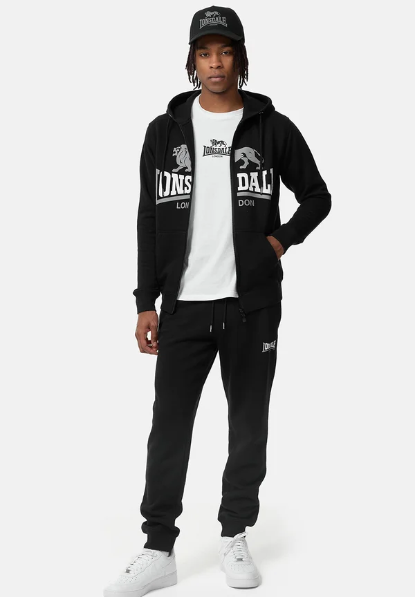 MIT KAPUZE NORMALE PASSFORM YETLI - Sweatjacke - black white grey