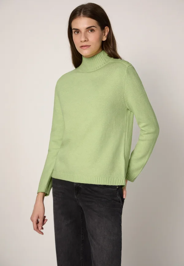 MIT KNOPFDETAIL - Strickpullover - grün