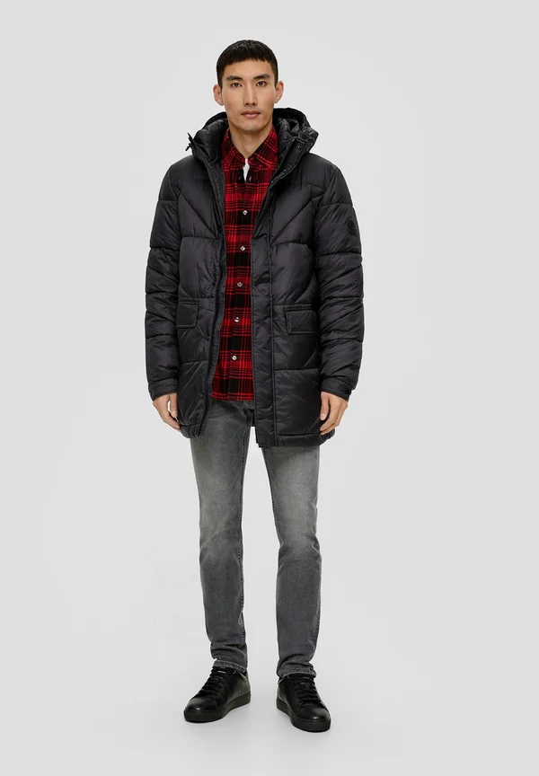 MIT LABEL PATCH - Wintermantel - schwarz