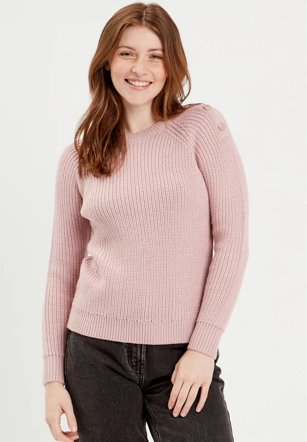 MIT LANGEN ÄRMELN - Strickpullover - rose pastel