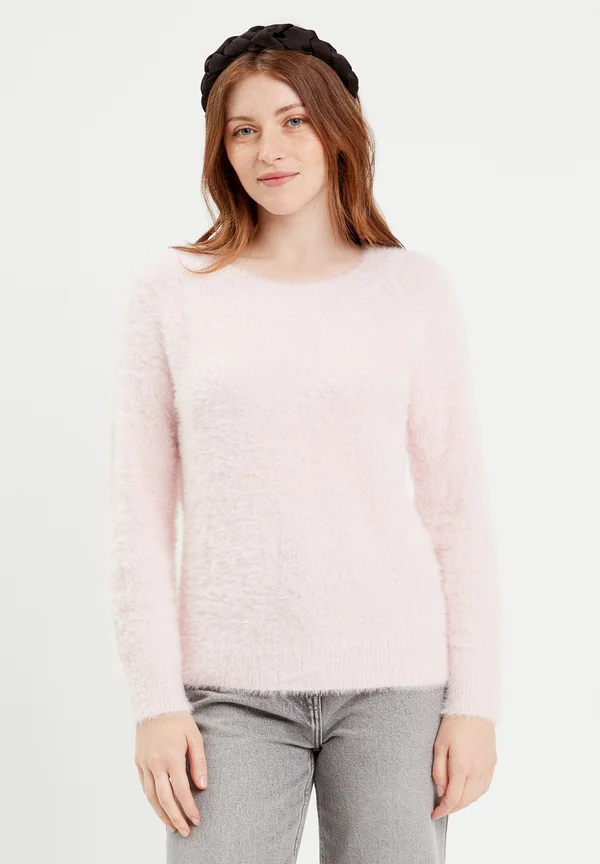MIT LANGEN ÄRMELN - Strickpullover - rose pastel