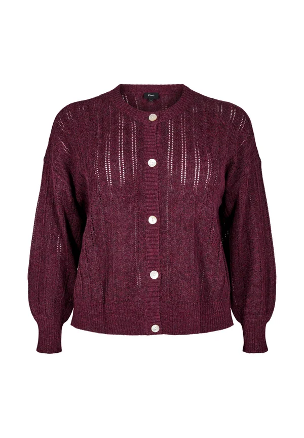 MIT LOCHMUSTER - Strickjacke - fig mel.