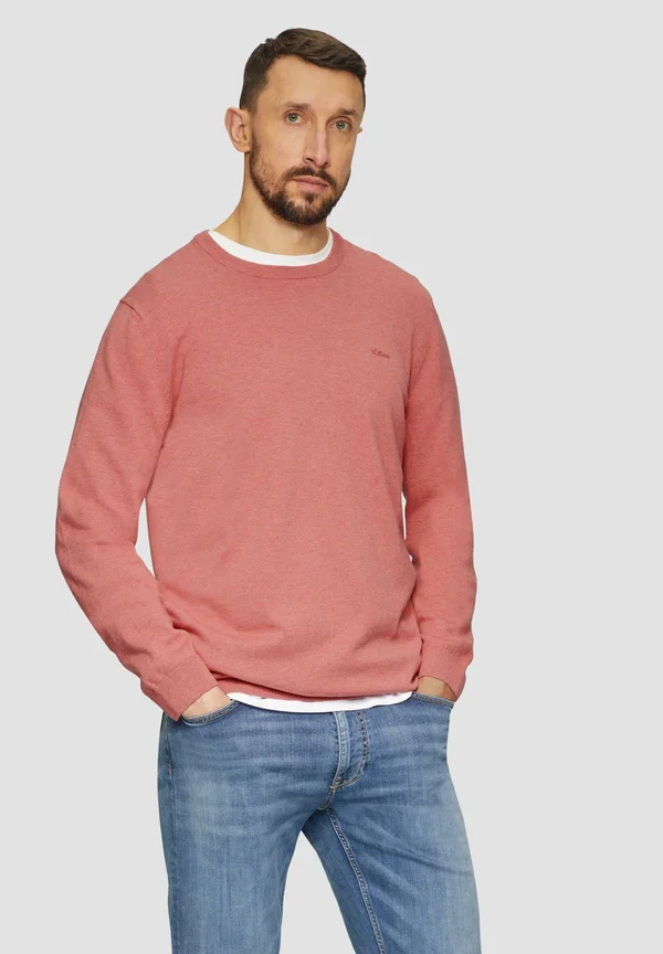 MIT LOGO-DETAIL - Strickpullover - pfirsich