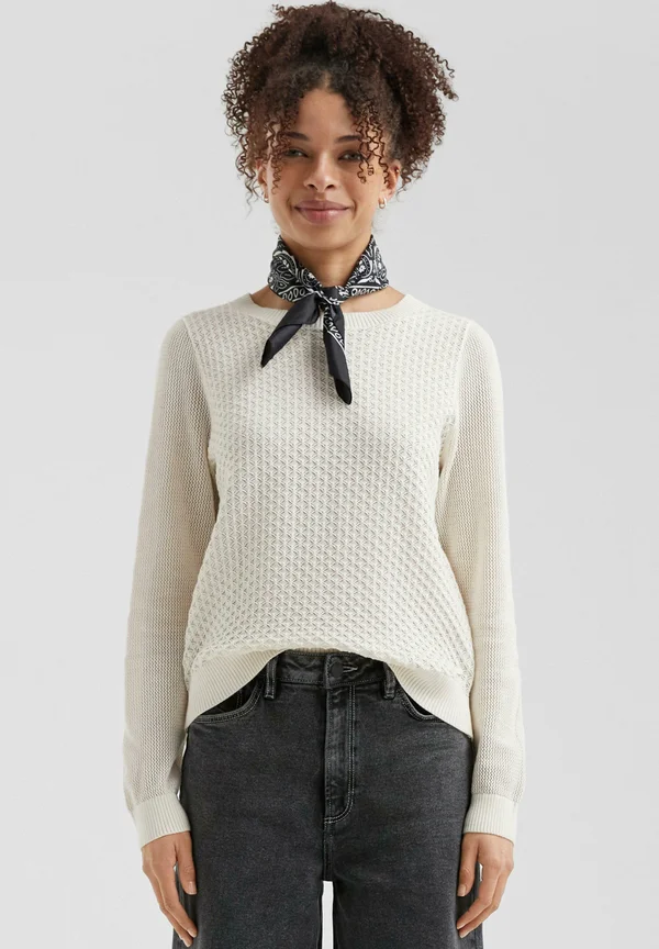 MIT MUSTER - Strickpullover - ecru