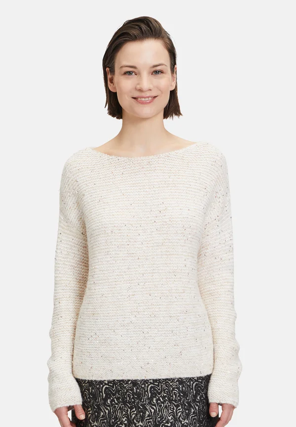 MIT PAILLETTEN - Strickpullover - beige