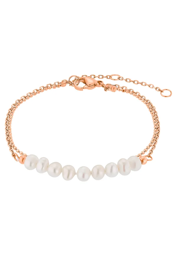 MIT PERLE TONY SILBERFARBEND POLIERT - Armband - rose goldfarbend
