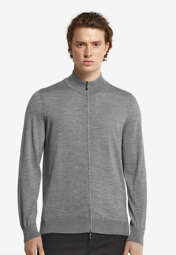 MIT REISSVERSCHLUSS ULTRALIGHT - Strickjacke - grau grigio melange