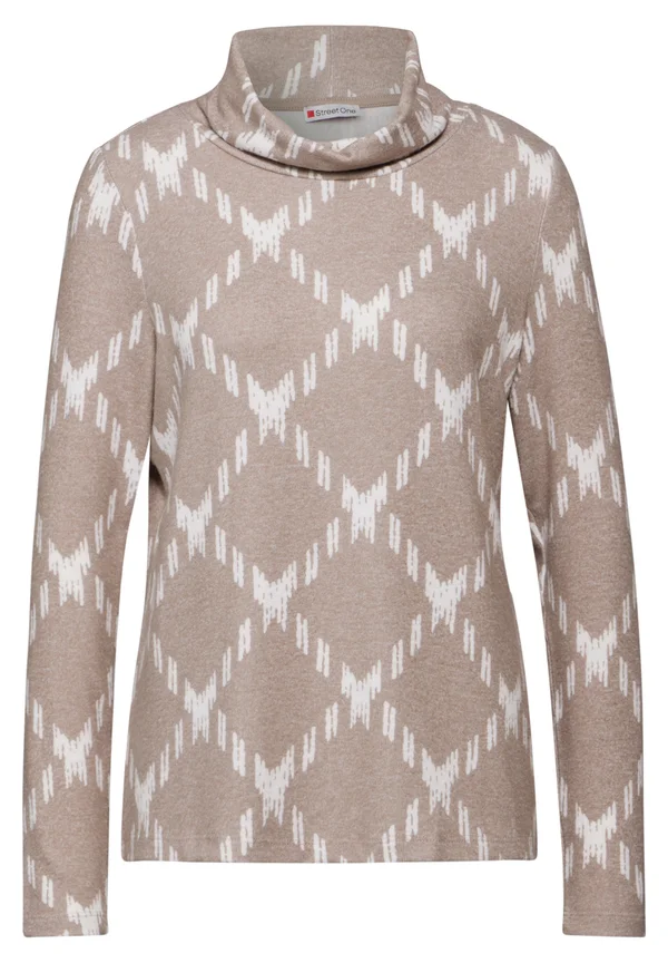MIT ROLLKRAGEN - Strickpullover - beige