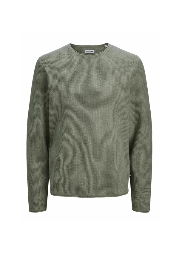 MIT RUNDHALS - Strickpullover - iceberg green