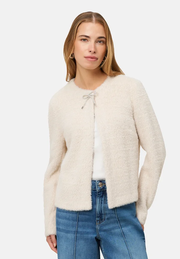 MIT SCHLEIFE - Strickjacke - french oak