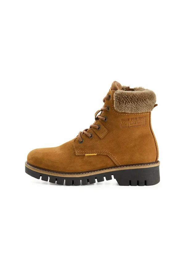 MIT SEITENZIPPER - Snowboot/Winterstiefel - cognac