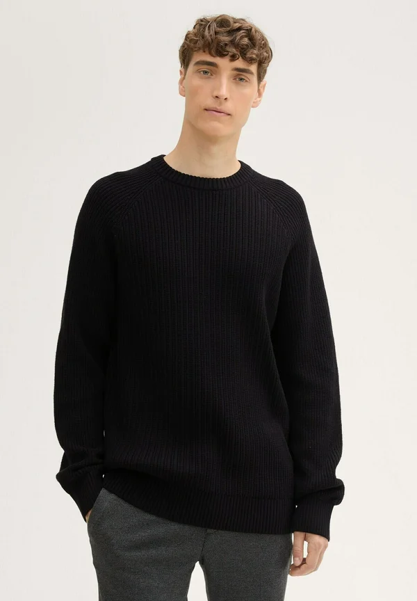 MIT STRUKTUR - Strickpullover - black