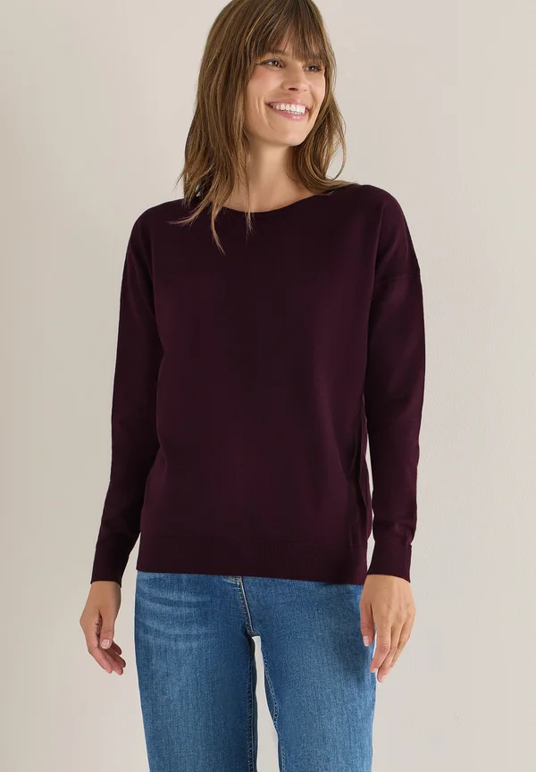 MIT STRUKTURDETAIL - Strickpullover - rot