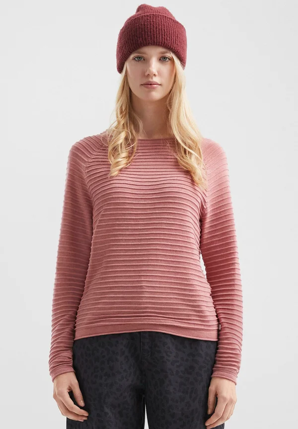 MIT STRUKTURMUSTER AUS - Strickpullover - altrosa