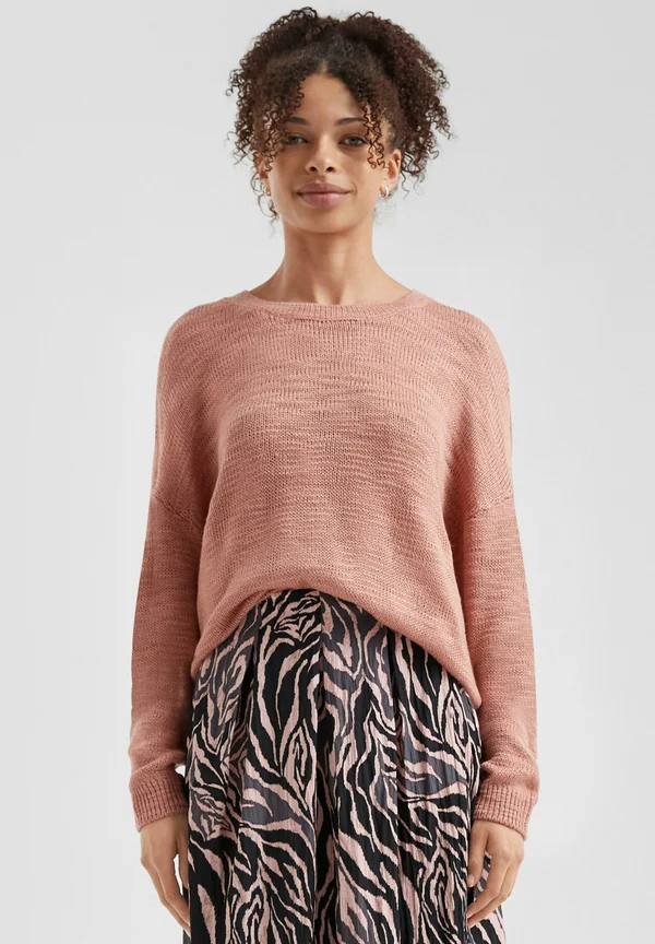 MIT STRUKTURMUSTER - Strickpullover - altrosa