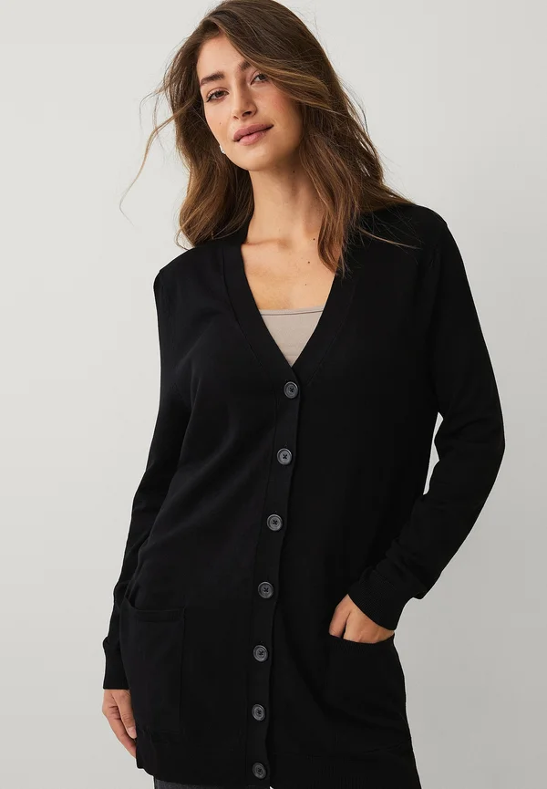 MIT TASCHEN - Strickjacke - schwarz