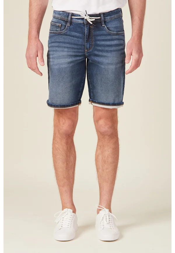 MIT ULTRA-STRETCH - Jeans Shorts - denim brut