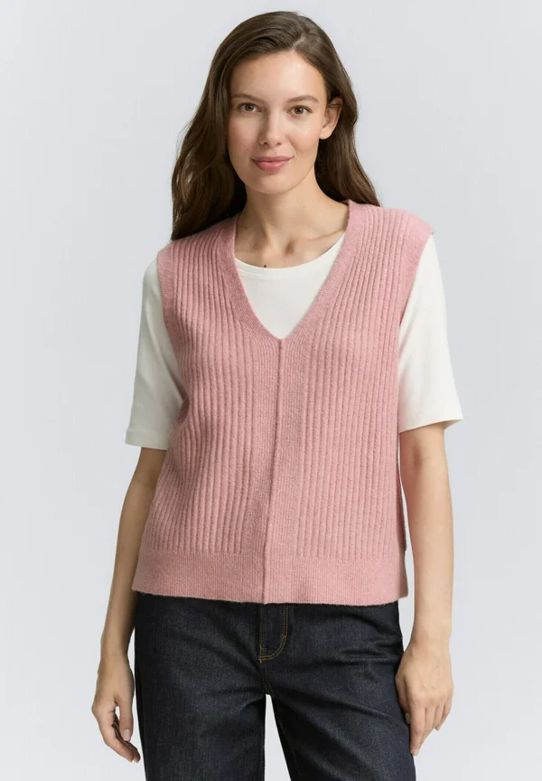 MIT V-AUSSCHNITT - Strickpullover - morning pink melange