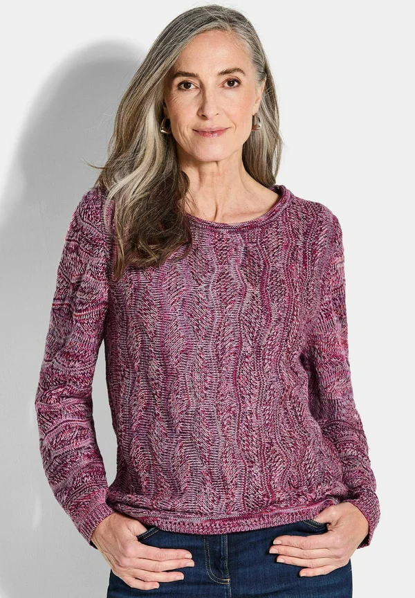 MIT WELLENMUSTER - Strickpullover - pink   patterned