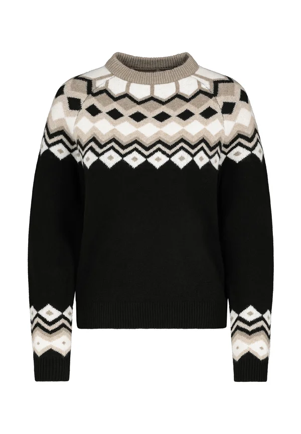 MIT WINTER MUSTER - Strickpullover - black