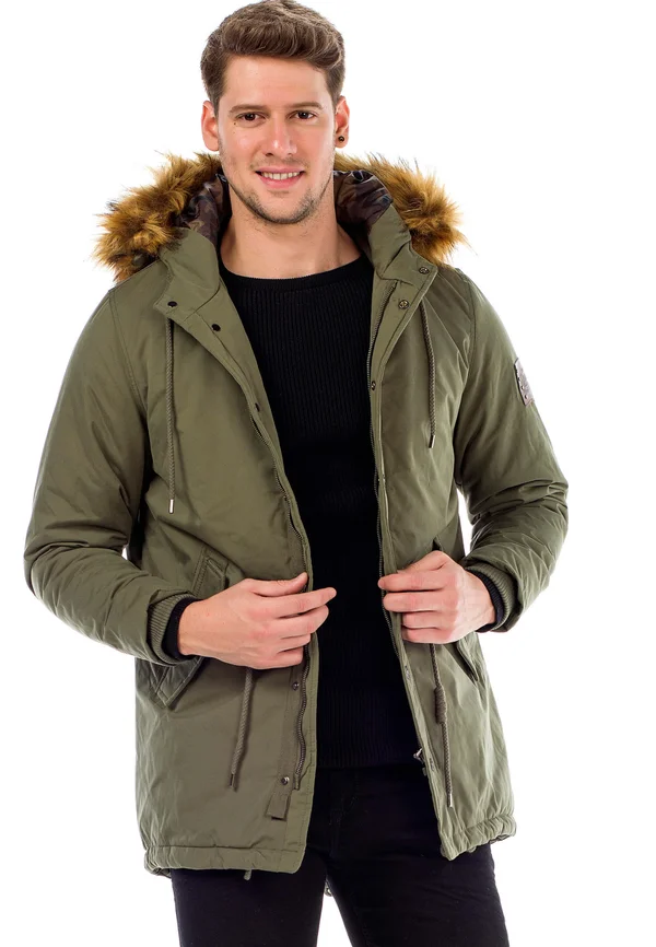 MIT WÄRMEISOLATION - Wintermantel - khaki