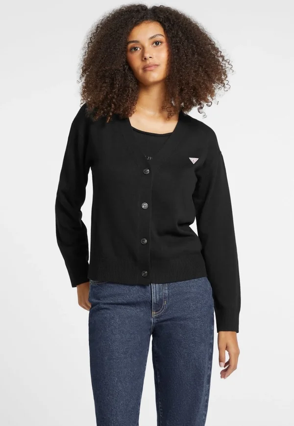 MIX MINI-DREIECK - Strickjacke - schwarz
