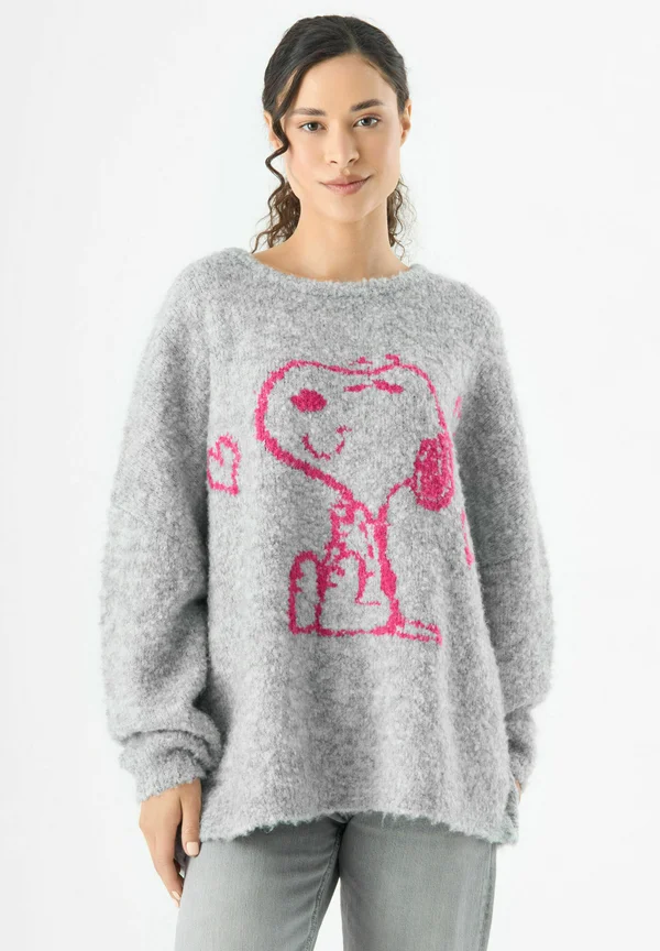 MIX SNOOPY - Strickpullover - grau