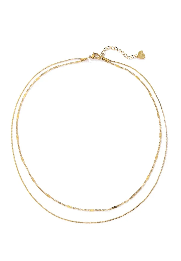 MIXED CABLE AND BEAD  - Halskette - goldfarben