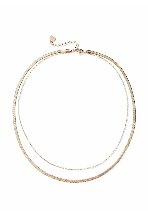 MIXED SNAKE AND CABLE CHAIN - Halskette - rosegoldfarben