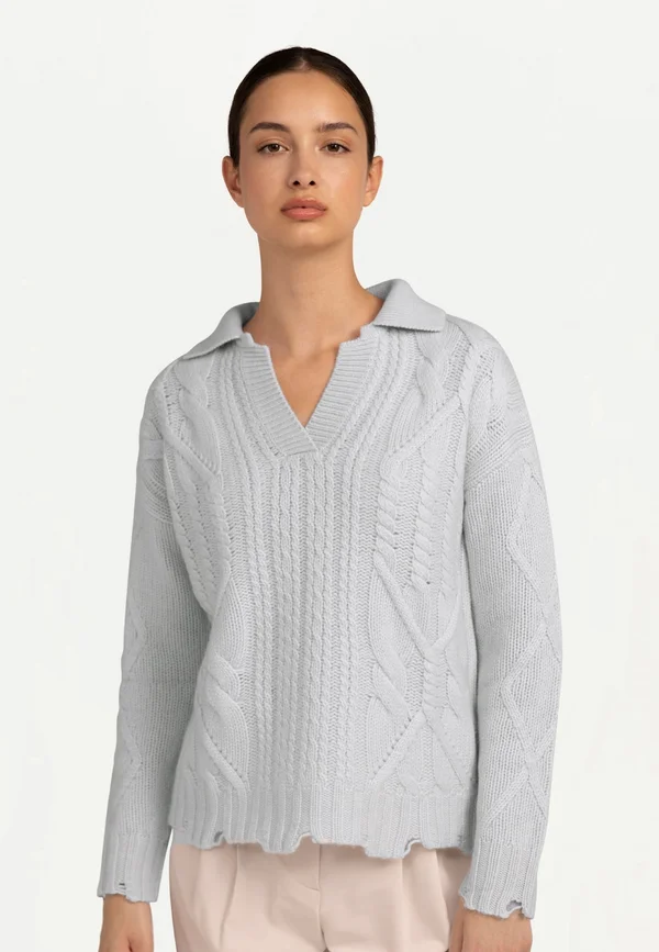 MIXED-STITCH  - Strickpullover - grey