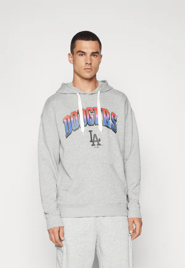 MLB LOS ANGELES DODGERS GRADIENT PULLOVER HOODIE - Vereinsmannschaften - sport gray heather/signature off white