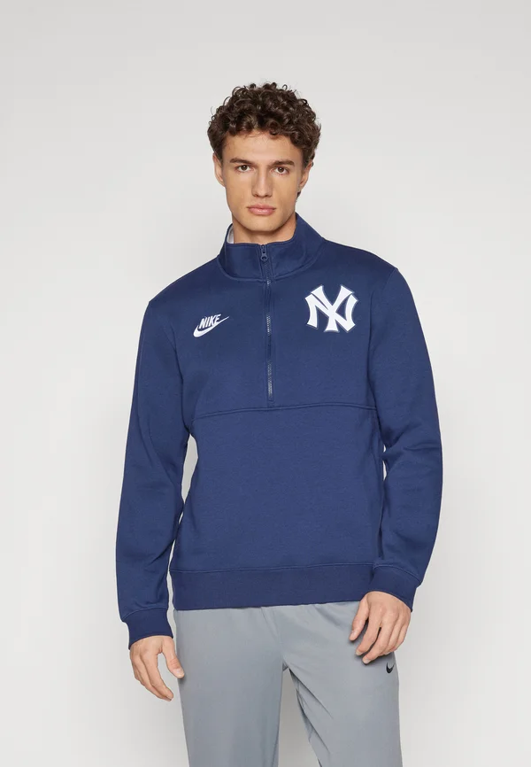MLB NEW YORK YANKEES COOPERSTOWN 1/2 ZIP - Vereinsmannschaften - midnight navy/white