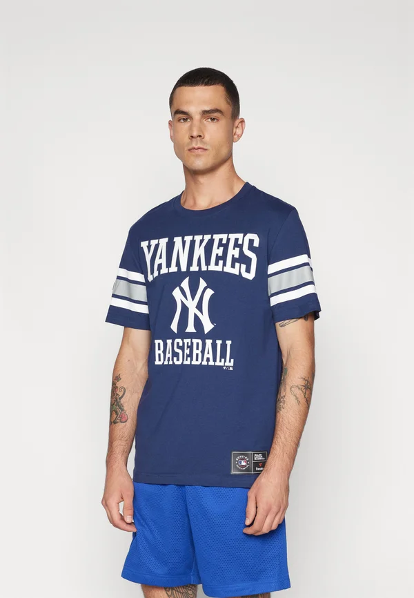 MLB NEW YORK YANKEES SEASONAL HELMET CREW TEE - T-Shirt print - athletic navy/stone gray