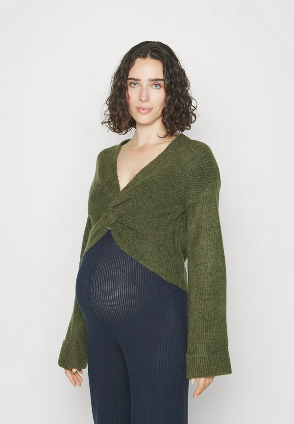 MLSVALA CROP - Strickpullover - winter moss