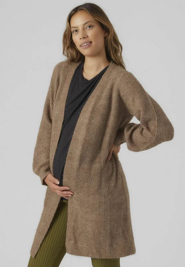 MMILI LS OPEN - Strickjacke - brown lentil