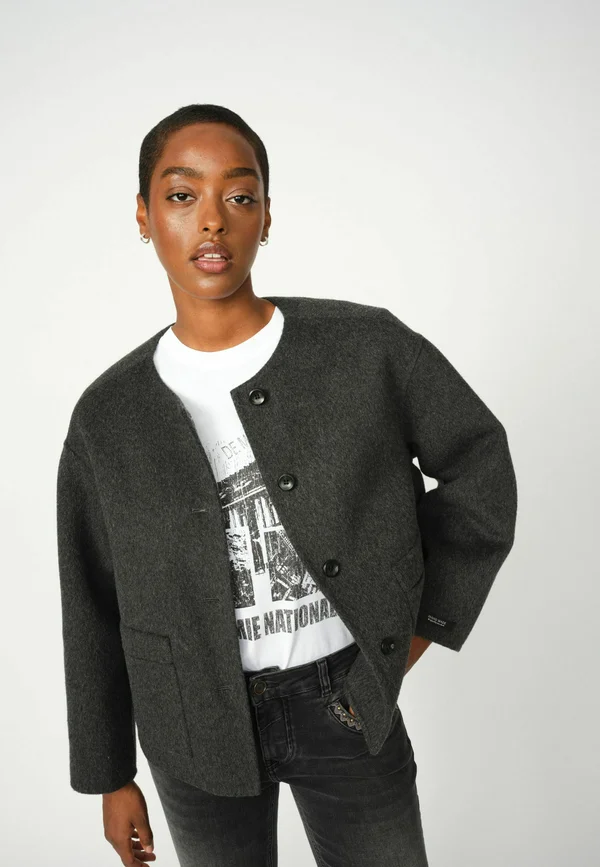 MMMARIA LOISA WOOL JACKET - Strickjacke - phantom