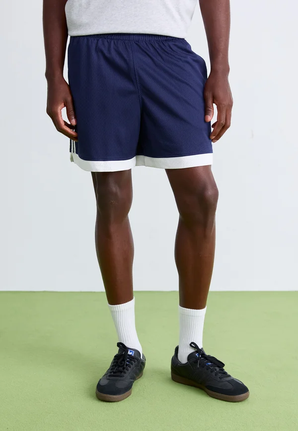 MOCK EYELET - Jogginghose - night indigo/white