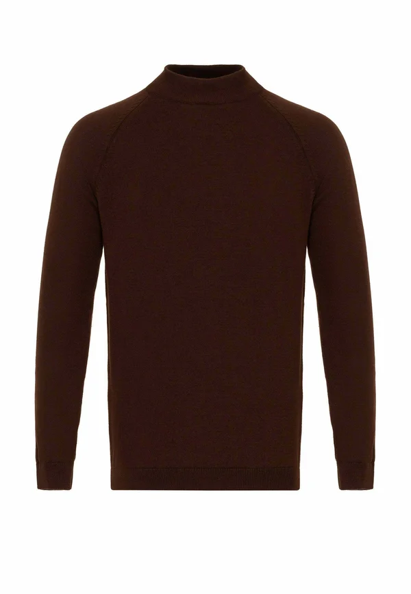 MOCK TURTLENECK - Strickpullover - brown